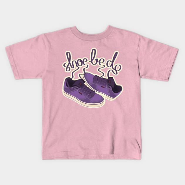 SHOEBEDO PURPLE Kids T-Shirt by Damir